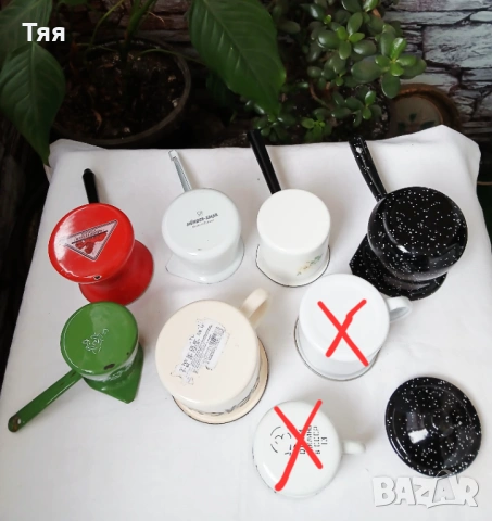 Емайлирани джезвета и канчета , снимка 3 - Съдове за готвене - 49416002