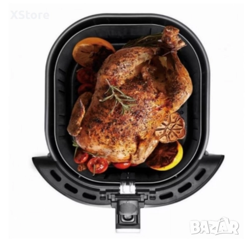 Фритюрник AirFryer Voltz, 1500W, 5л., Горещ въздух, Таймер, до 200°C, Черен, 2 ГОДИНИ ГАРАНЦИЯ, снимка 3 - Фритюрници - 52437318