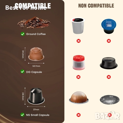 Umisu 3-в-1 преносима кафе машина за еспресо за малки и големи капсули, снимка 4 - Кафемашини - 51797127