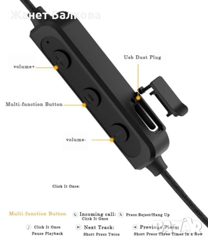 Слушалки KLGO HK-30BL с bluetooth лента EP64 EP64, снимка 9 - Bluetooth слушалки - 51401210
