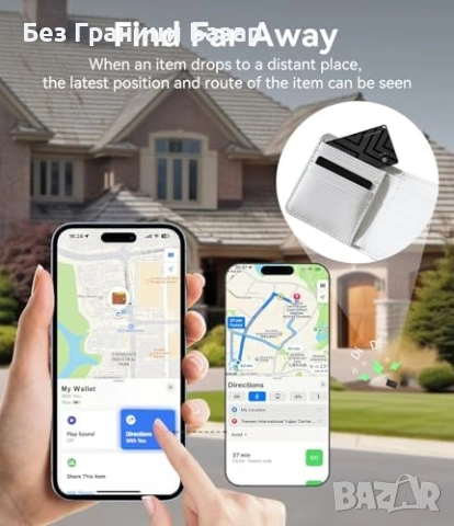 Нови Apple Find My Wallet Tracker MFi Тракер За Портфейл 2 броя антикражба, снимка 6 - Друга електроника - 53876298
