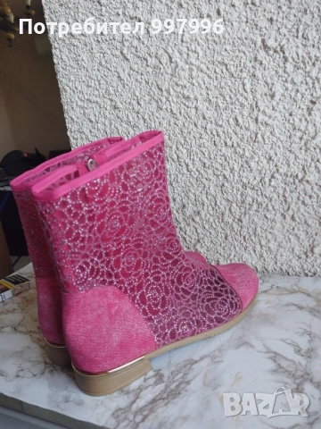 цикламени летни боти-40номер, снимка 7 - Дамски боти - 50564677