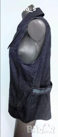 Два различни броя / Дънков елек тип риза и елек тип туника / голям размер , снимка 15 - Елеци - 29468958