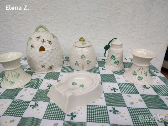 Ирландски винтидж съдове на Belleek, снимка 14 - Други - 52291695