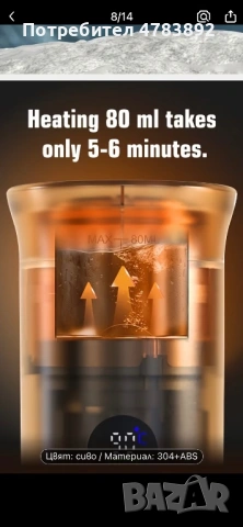 Преносима кафе машина за мляно кафе и кафе на капсули, снимка 11 - Кафемашини - 54236081