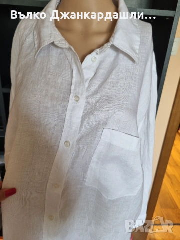 Ленена риза H&М, размер XL, снимка 2 - Ризи - 53094220
