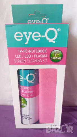 Комплект спрей с микрофибърна кърпичка за почистване на екрани eye-Q, снимка 1