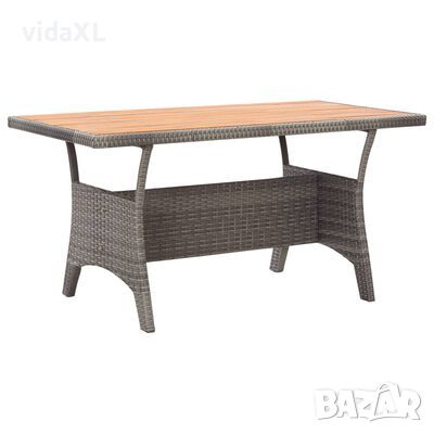 vidaXL Градинска маса, сива, 120x70x66 см, акация масив（SKU:316586, снимка 1 - Градински мебели, декорация  - 45507744
