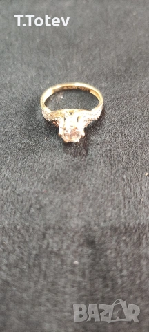 Дамски Златен пръстен -14к , снимка 3 - Пръстени - 53451299