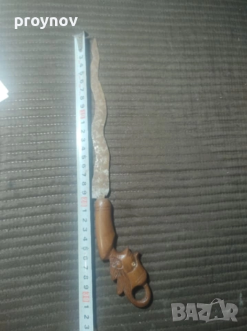 Индонезийска кама с дама скова стомана, снимка 2 - Антикварни и старинни предмети - 52336777