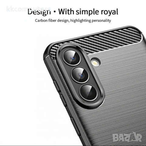 MOFI Карбонов Калъф за Samsung Galaxy A57 5G - TPU, Четкана текстура, Бързо охлаждане, 3 цвята, снимка 5 - Калъфи, кейсове - 53975191