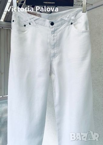 Ленен панталон широк крачол MARLBORO CLASSICS оригинал, снимка 7 - Панталони - 45101528