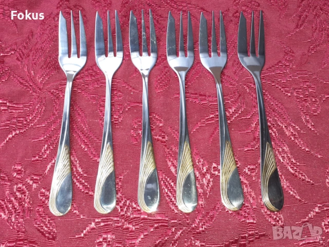 Луксозни прибори вилички Edelstahl Rostfrei - 6 бр. нови, снимка 2 - Антикварни и старинни предмети - 53738270