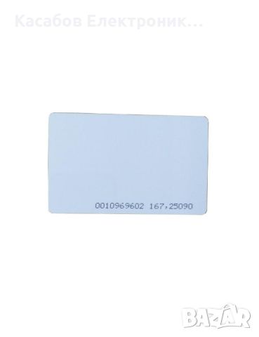 Безконтактна RFID карта 125KHZ TK4100 бяла