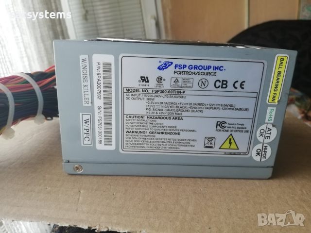 Компютърно захранване 300W Fortron FSP300-60THN-P 120mm FAN, снимка 8 - Захранвания и кутии - 46020038