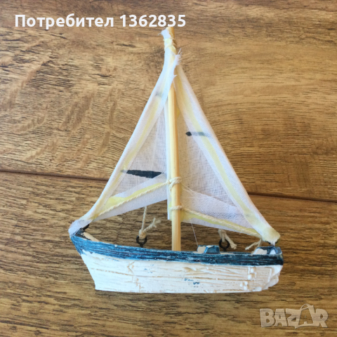 НОВА колекционерска фигурка / фигура  макет на рибарска лодка от резин, снимка 4 - Колекции - 45005094