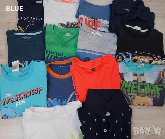 15 бр. блузи с къс ръкав за 10-12 год., снимка 2 - Детски тениски и потници - 45358164