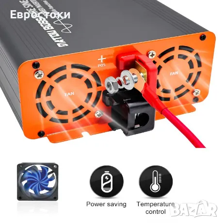 DATOUBOSS инвертор чиста синусоида 12V 230V Pure Sine 2000W/4000W, преобразувател на напрежение , снимка 5 - Аксесоари и консумативи - 48790273