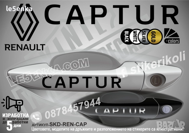 Renault Captur стикери дръжки SKD-REN-CAP