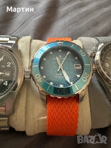 Автоматичен часовник - Tecnotempo - “SANDY” – Sky Blue - 300 метра, снимка 10 - Мъжки - 52367566