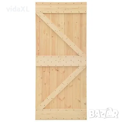 vidaXL Врата, 80x210 см, борово дърво масив(SKU:289107, снимка 1 - Други - 47595310