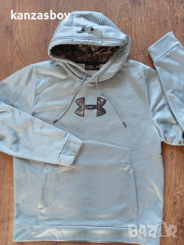 under armour  men's icon caliber hoodie - страхотно мъжко горнище р-р XL, снимка 2 - Спортни дрехи, екипи - 53609608