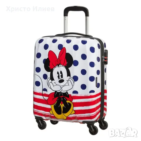 Твърд куфар Спинер American Tourister на 4 колела Disney 55 см ръчен багаж Minnie Mouse, снимка 10 - Куфари - 50313806