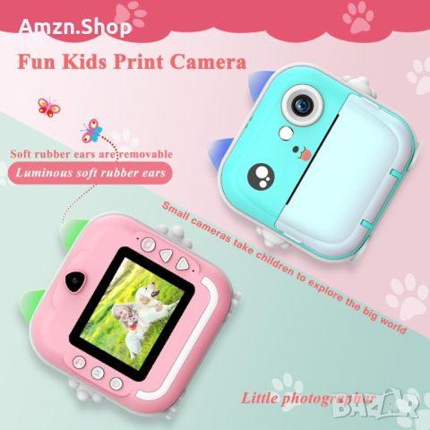 Моментална камера за деца Детски фотоапарат принтер функция за печат на снимки, снимка 5 - Фотоапарати - 45361330