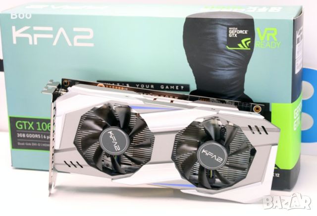 Видео Карта KFA2 GeForce GTX 1060 3GB GDDR5 192bit. OC, снимка 1 - Видеокарти - 46114706