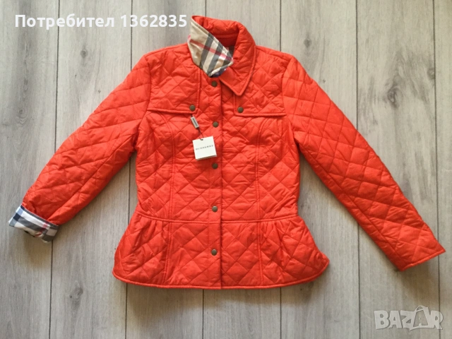 НОВО 100 % оригинално дамско оранжево яке BURBERRY размери S , M и L, снимка 2 - Якета - 53126597