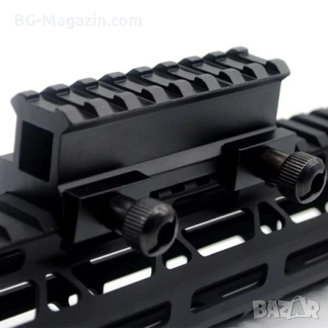 Повдигащ адаптер пикатини стойка уивър база за ловна въздушна пушка еърсофт оръжие сачми гладкоцевна, снимка 5 - Оборудване и аксесоари за оръжия - 51092292