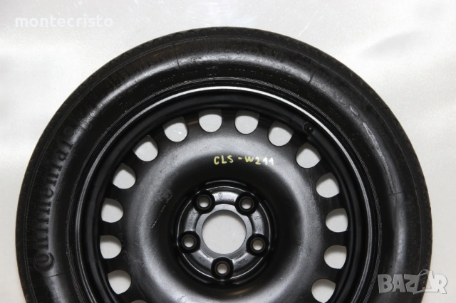Резервна гума патерица Mercedes W219 CLS Mercedes W211 E-Class / 5x112 66.6 17 цола, снимка 2 - Гуми и джанти - 53504316