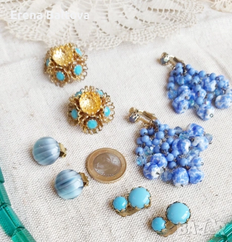  Стъкло  Мурано Колие обеци брошка, снимка 8 - Колиета, медальони, синджири - 53806161