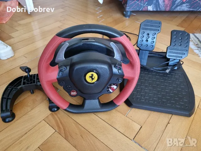 волан с педали thrustmaster ferrari 485 spider xbox , снимка 5 - Игри за Xbox - 47442415