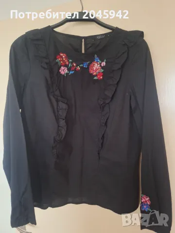 Дамска черна риза MOHITO colektion, снимка 5 - Ризи - 50296667