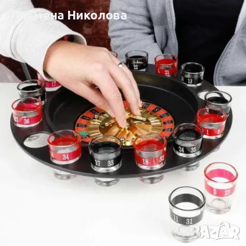 16 Glass Lucky Shot Игра за пиене  За 2-8 играча, снимка 4 - Рулетки - 47213532