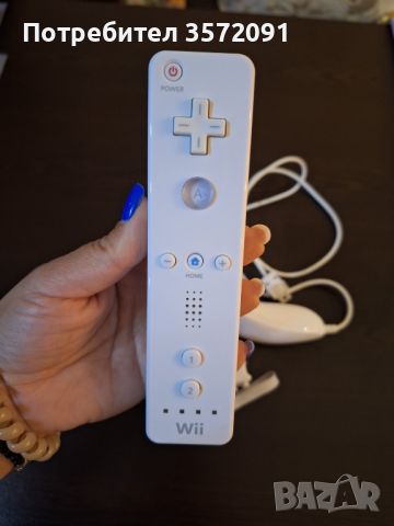 Оригинално дистанционно с контролер(nunchuck)  за конзола Nintendo Wii, снимка 2 - Аксесоари - 45603984