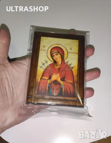 Нова малка икона Света Богородица „Седемострелната Богородица“, снимка 2 - Икони - 49817077
