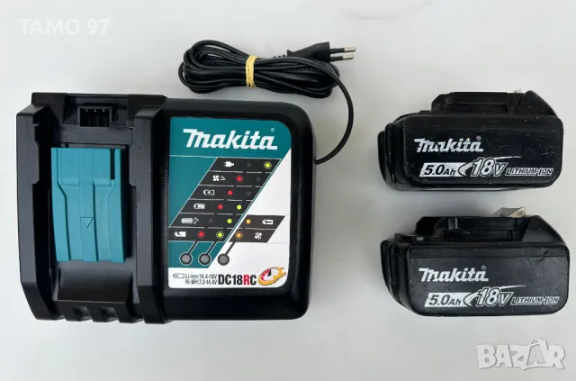 Makita DGA517 - Безчетков ъглошлайф 2x18V 5.0Ah, снимка 9 - Други инструменти - 47561366