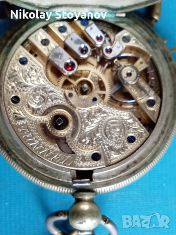 Турски джобен часовник - Гравирана машина 1850 г., снимка 6 - Антикварни и старинни предмети - 52948850