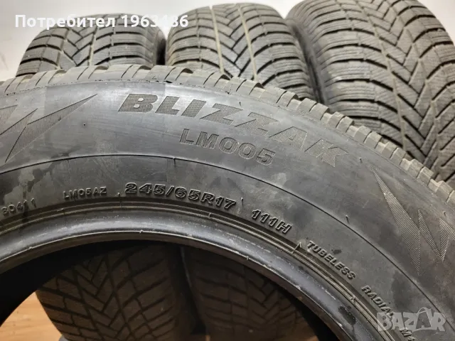 245/65/17 Bridgestone 2022 г. / джип зимни гуми, снимка 8 - Гуми и джанти - 47941285