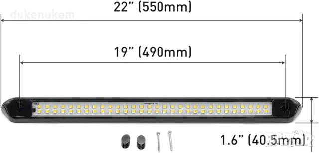 LED Осветление за каравани и кемпери, лампа, 50см, 12V, 13W, снимка 2 - Лед осветление - 48388452