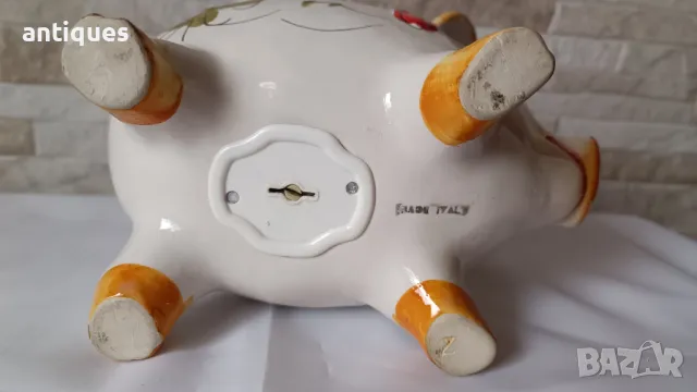 Порцеланова касичка с ключ - Прасе - Made in Italy, снимка 7 - Антикварни и старинни предмети - 50093277