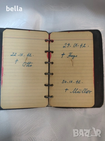 Уникален офицерски дневник на Hauptmann (Капитан) от Вермахта (1939-1943) – С бойни поражения!, снимка 8 - Антикварни и старинни предмети - 54043262
