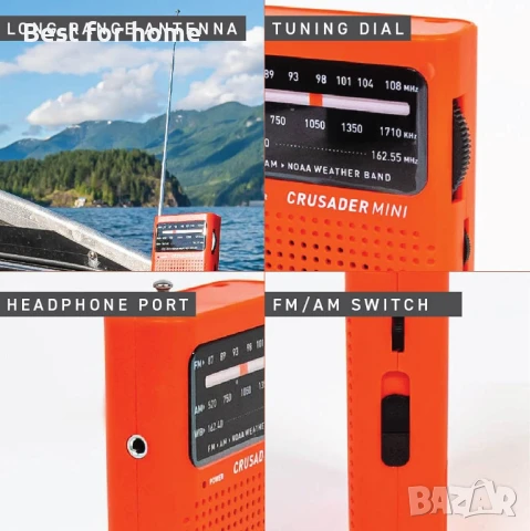72 HRS CRUSADER MINI аварийно радио, снимка 3 - Аудиосистеми - 51322419