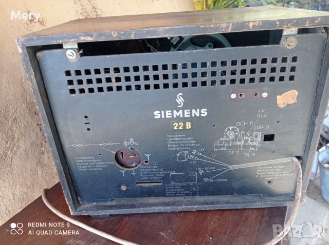 Ретро радио Siemens 22B , снимка 4 - Антикварни и старинни предмети - 45128138