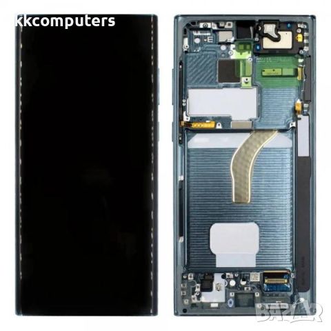 LCD Дисплей за Samsung SM-S908F S22 Ultra / GH82-29021F / 27489F / Тъч скрийн + рамка / Син / Оригин, снимка 1 - Резервни части за телефони - 46532215