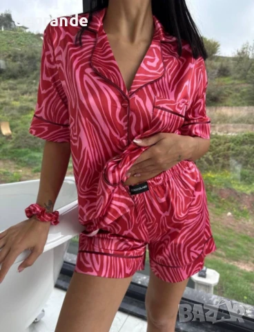 Луксозни сатенени комплекти налични в различни десени, снимка 10 - Пижами - 51195543