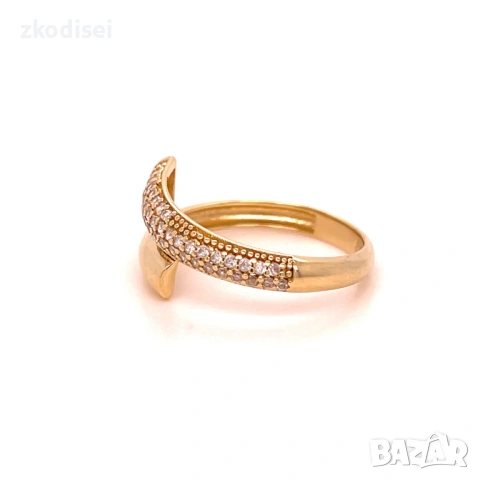 Златен дамски пръстен 2,26гр. размер:54 14кр. проба:585 модел:37680-1, снимка 2 - Пръстени - 53563842