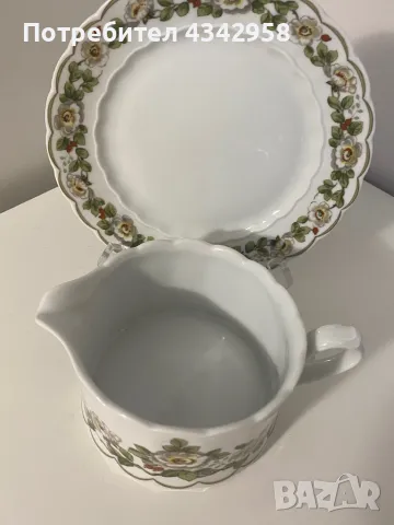 Eschenbach. Bavaria. 1950г. Кана за мляко и чиния., снимка 2 - Антикварни и старинни предмети - 49651009